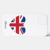 British Heart - Union Jack Flag - Personalisiert Case-Mate iPhone Hülle (Rückseite (Horizontal))