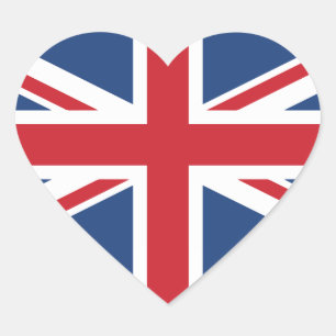 British Hearts - Union Jack Heart Stickers