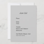 British Heavy Bomber Einladung (Rückseite)