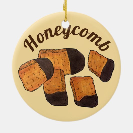 British Honeycomb Sponge Toffee Candy UK Süßigkeit Keramik Ornament (Hinten)