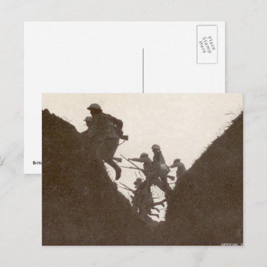 British Infantry Assault Postkarte (Vorne/Hinten)