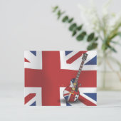 British Invasion Guitar Postkarte (Stehend Vorderseite)