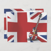 British Invasion Guitar Postkarte (Vorne/Hinten)