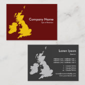 British Isles - Amber and Dark Maroon (660000) Visitenkarte (Vorne/Hinten)