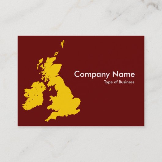 British Isles - Amber and Dark Maroon (660000) Visitenkarte (Vorderseite)