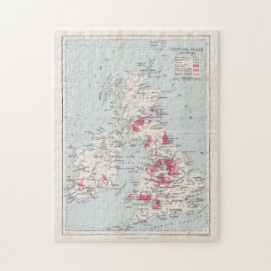 British Isles Industries Antique Map Puzzle