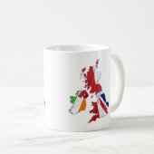BRITISH ISLES MAP AND FLAGS KAFFEE TASSE (VorderseiteRechts)