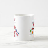 BRITISH ISLES MAP AND FLAGS KAFFEE TASSE (Mittel)