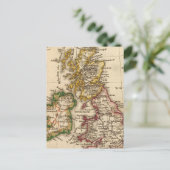 British Isles Map Postkarte (Stehend Vorderseite)