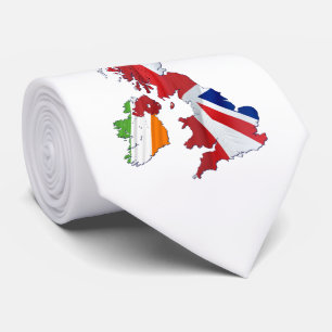 BRITISH ISLES MAP UND FLACHEN KRAWATTE