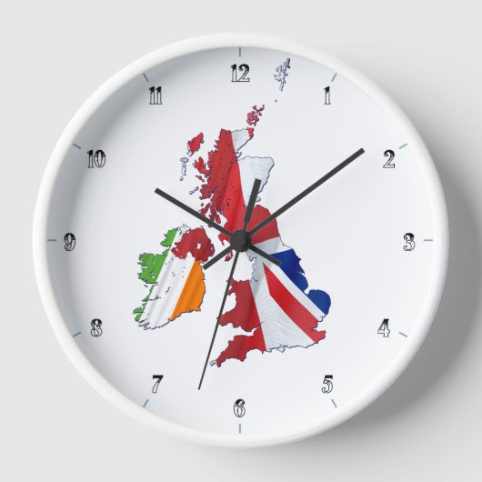 BRITISH ISLES MAP UND FLACHEN UHR (Vorderseite)
