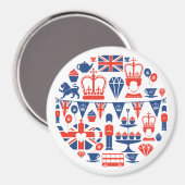 British Jubilee Icons Magnet (Vorderseite/Rückseite)