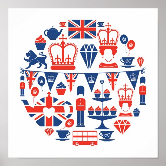 British Jubilee Icons Poster (Vorne)