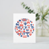 British Jubilee Icons Postkarte (Stehend Vorderseite)