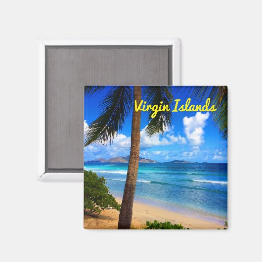 British Jungfrau Islands Beach Magnet (Vorderseite/Rückseite)