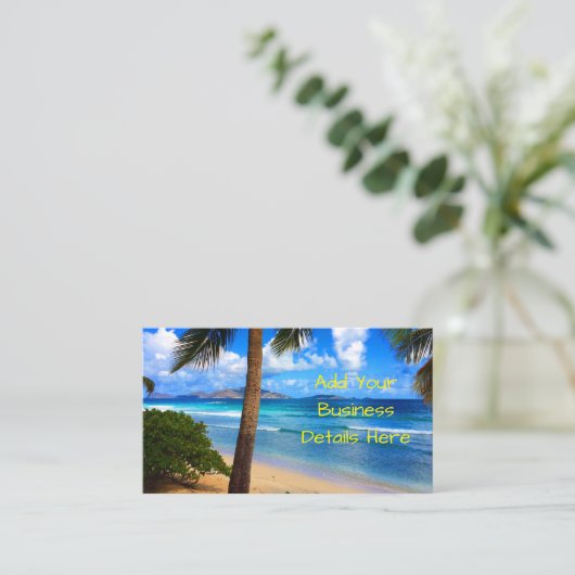 British Jungfrau Islands Beach Visitenkarte (Stehend Vorderseite)