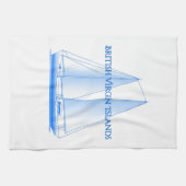 British Jungfrau Islands Coastal Nautical Sailing  Geschirrtuch (Horizontal)