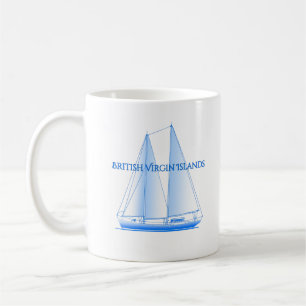 British Jungfrau Islands Coastal Nautical Sailing Kaffeetasse
