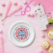 British King III Charles Memorabilia Coronation Pappteller (Party)