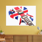 BRITISH KOMMT 40x60 GUITAR Leinwanddruck (Insitu (Wohnzimmer))