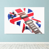 BRITISH KOMMT 40x60 GUITAR Leinwanddruck (Insitu (Holzboden))