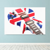 BRITISH KOMMT GITAR 32x48 Leinwanddruck (Insitu (Holzboden))