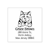 British kurz haar Cat Rücksendeadresse Pet Gummistempel (Prägung)