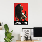 British Lion Patriotism Poster Stand Firm WWI (Heimbüro)