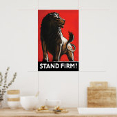 British Lion Patriotism Poster Stand Firm WWI (Küche)