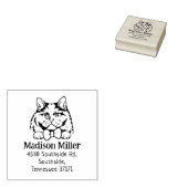British Long Hair Cat Rücksendeadresse Gummistempel (Stempel)