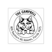 British Long Hair Cat Rücksendeadresse Gummistempel (Prägung)