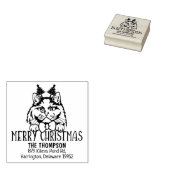 British Long Hairs Cat Rücksendeadresse Christmas Gummistempel (Stempel)