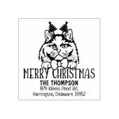 British Long Hairs Cat Rücksendeadresse Christmas Gummistempel (Prägung)