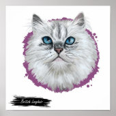 British Longhair Cat Print | Cat Wall Print Poster (Vorne)