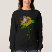 British Longhair Mom Cute Cat On Sunflower Paws Mo Sweatshirt (Vorderseite)