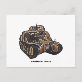 British M3 Grant Tank Postkarte