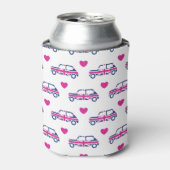British Mini Cooper Hearts - Blue & Pink Dosenkühler (Kanne Vorderseite)