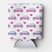 British Mini Cooper Hearts - Blue & Pink Dosenkühler (Vorderseite)
