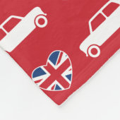 British Mini Cooper Hearts - Red Fleecedecke (Ecke)