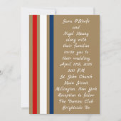 British Mod Red White Blue Wedding Einladung (Vorderseite)