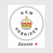 British New Hebrides Abzeichen, Vanuatu (1906-1952 Aufkleber (Blatt)