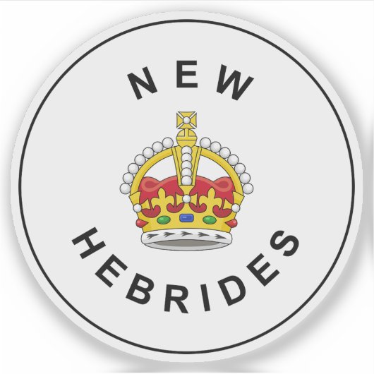 British New Hebrides Abzeichen, Vanuatu (1906-1952 Aufkleber (Vorderseite)