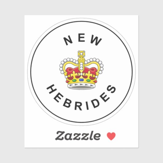 British New Hebrides Abzeichen, Vanuatu (1952-1980 Aufkleber (Blatt)