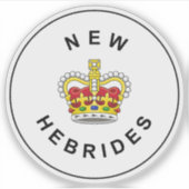 British New Hebrides Abzeichen, Vanuatu (1952-1980 Aufkleber (Vorderseite)