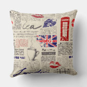 British newspaper pattern kissen (Rückseite)