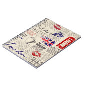 British newspaper pattern notizblock (Linke Seite)