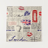 British newspaper pattern wandteppich (Vorderseite)