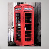 British Phone Booth Fresco Poster (Vorne)