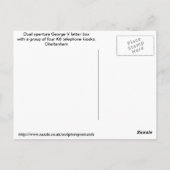 British Pillar Box und Telefonkabinen Postkarte (Rückseite)