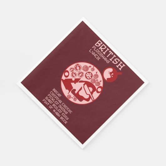 British Plowman Mittagessen Serviette (Ecke)
